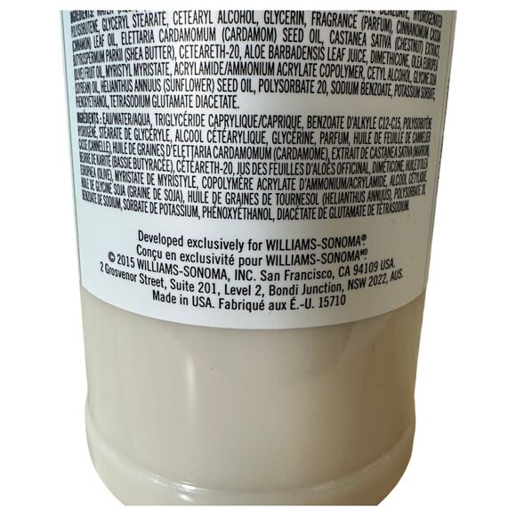 Williams-Sonoma Spiced Chestnut Hand Lotion Lotion Pour 473 ml 16 oz 95% - Picture 2 of 4